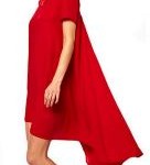 Red high and low dresses for pregnant women